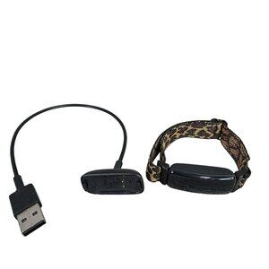 Fitbit Inspire 2 Heart Rate Health & Fitness Tracker Watch Animal Print Band